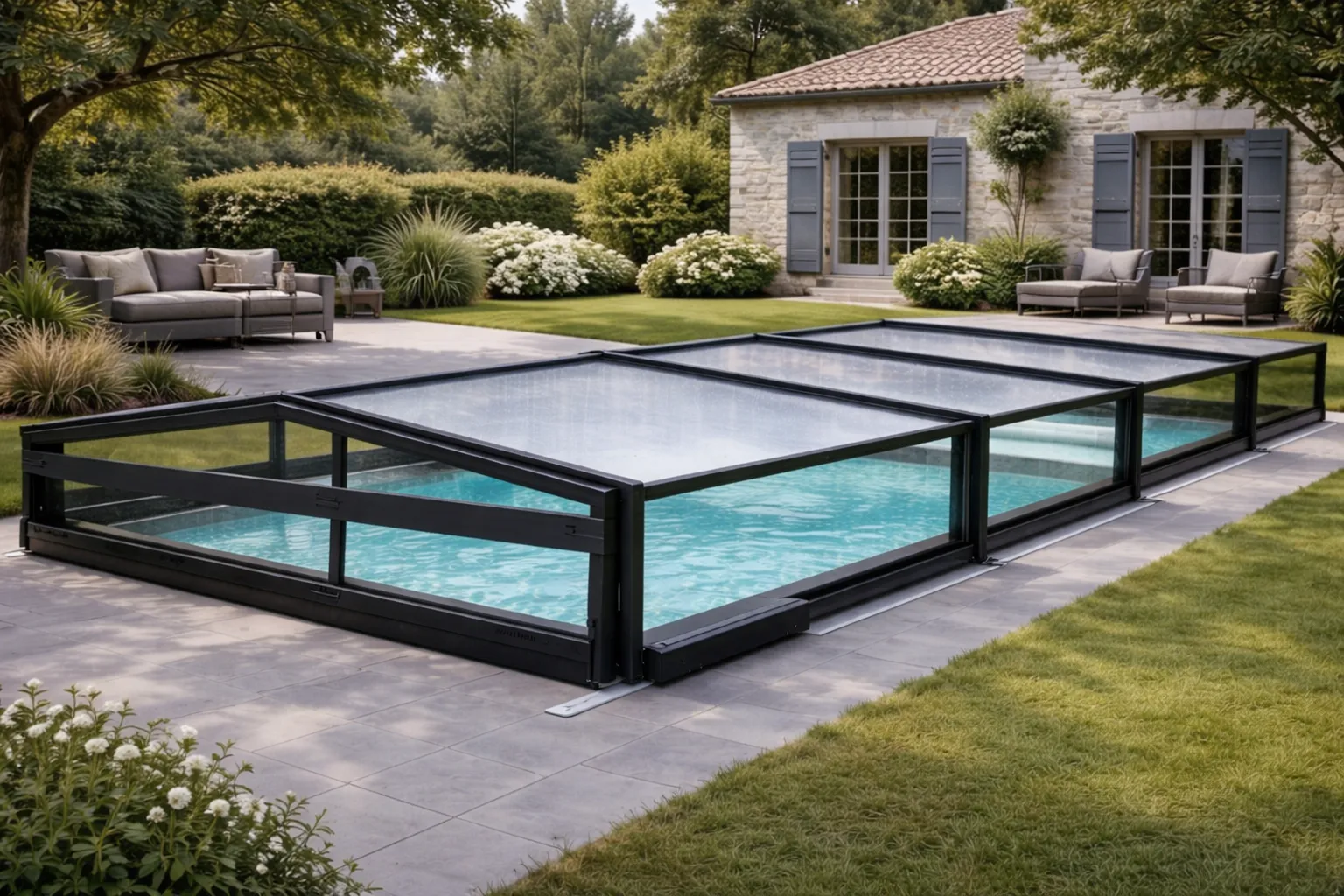 Image pose abri de piscine 1 abri piscine aluminium